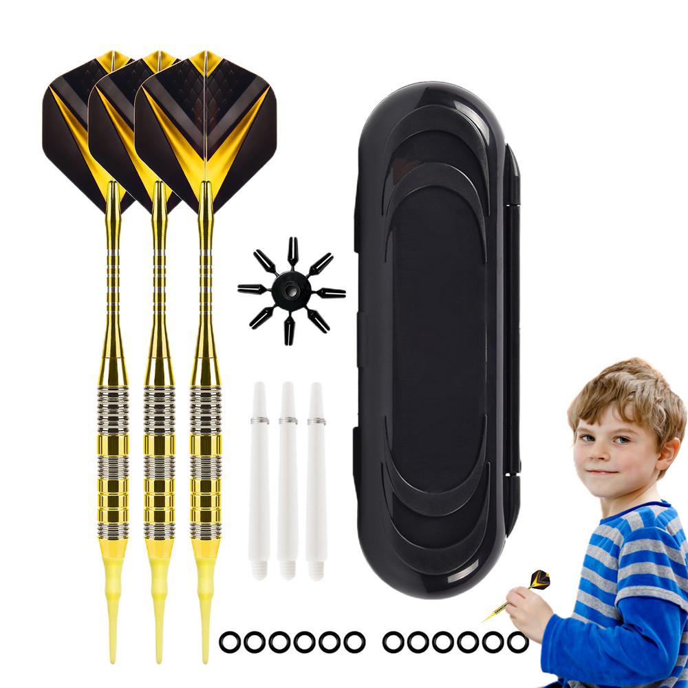 Soft Tip Dart Set Yellow Metal Body Tip Darts Set Soft Tip Darts For Electronic Dartboard Tip Darts Set With Aluminum Body жёлтый