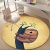 1pcSloth Tree Hug Office Round Area Rug, Indoor Mat Suitable ForOffice, Under Office Chairs Bedroom Living Room Home Decor, Room Deco 003