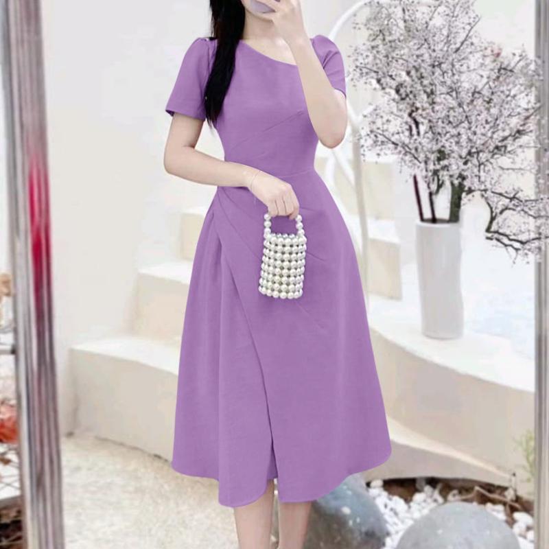 ZANZEA Women Casual Irregular V Neck Summer Short Sleeve Dress