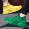 2025 new men's shoes spring and summer fly-woven socks breathable and lightweight one-pedal mesh shoes men's casual shoes