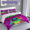 3pcs Custom Name Geometry Dash Set,Includes 1 Duvet Cover and 2 Pillowcases,All-season Bedroom Decor