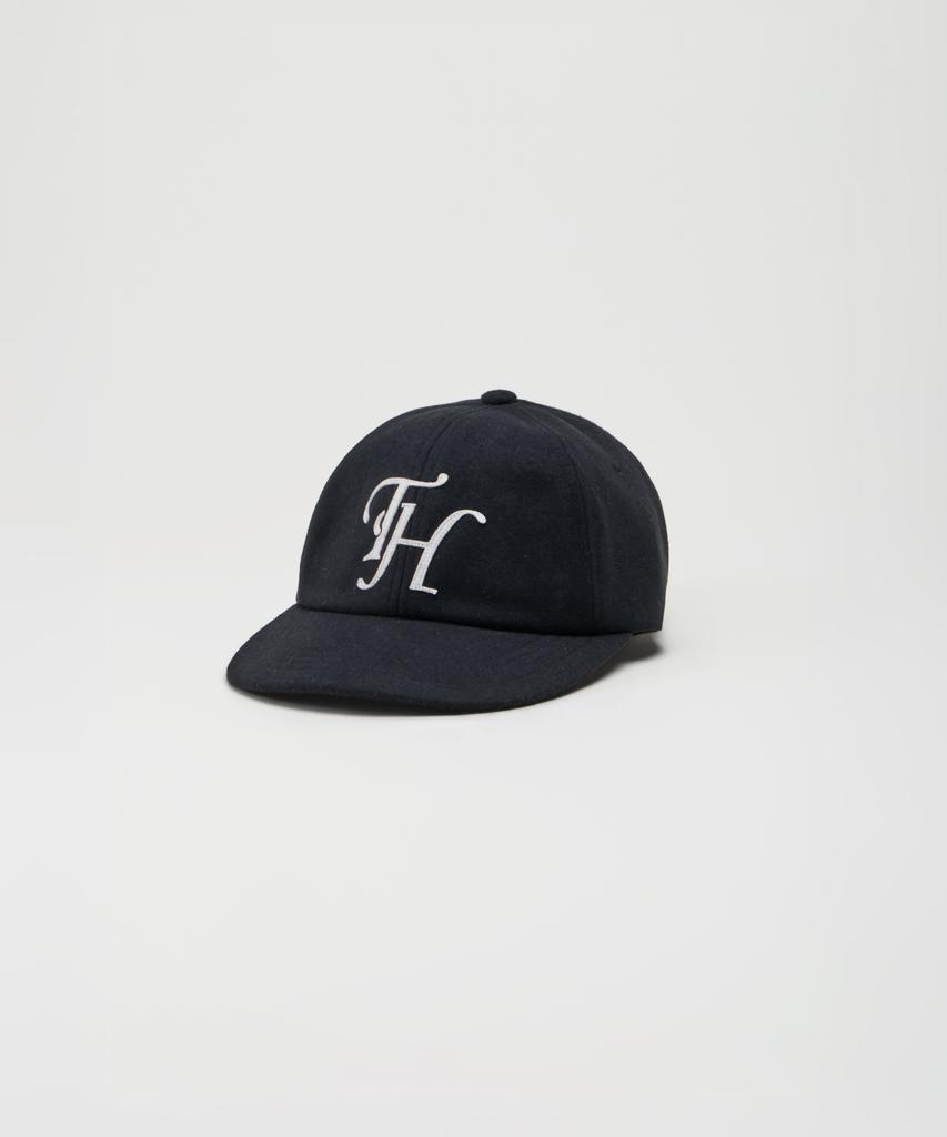 Teulaepighamoni Wool Blend Th Applique Logo Deep-Fit 6-Panel Cap_Black