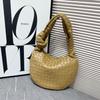 Handmade Woven Croissant Bag - Knotted Single Shoulder Underarm Tote