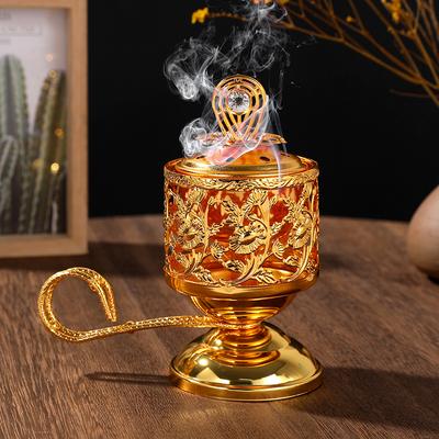 Retro izsmalcināts kvēpinātājs aromterapijai sandalkoka kvēpinātājs ornaments rokas kvēpinātājs mājas galda dekorācija