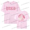 Wicked For Good Pink Tshirt Short Sleeve Cotton Wounisex Unisex Tshirts Streetwear Unisex Fashion Film Graphic Print T Shirt Female