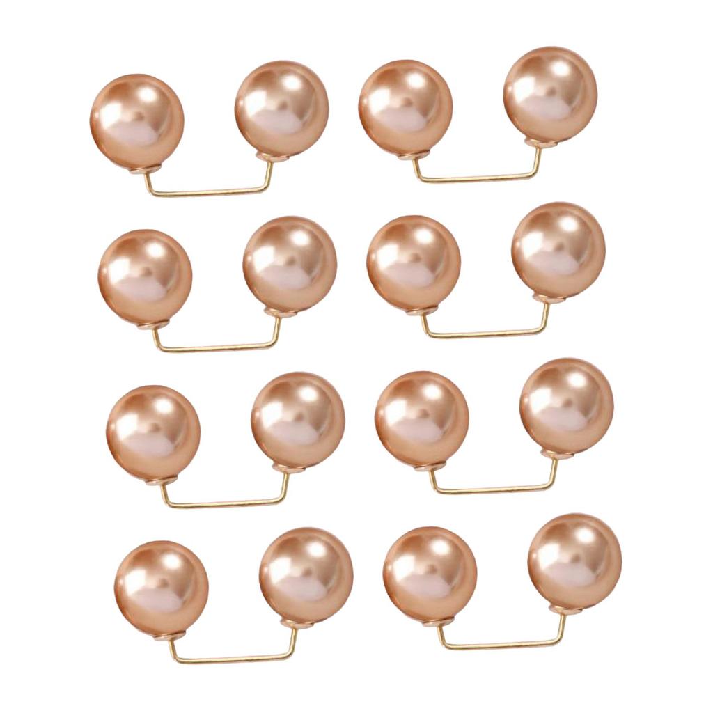 8Pcs Clothing Accessories Pearl Brooch Detachable Double Head Pin Waist Clip Jewelry Accessory Multifunctional Pants Pin Parts
