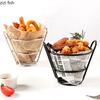 Stainless Steel French Fry Rack Dipping Bowl Snack Bowl Cake Display Rack Cone Shaped Food Storage Rack Dessert Plate Cake Stand