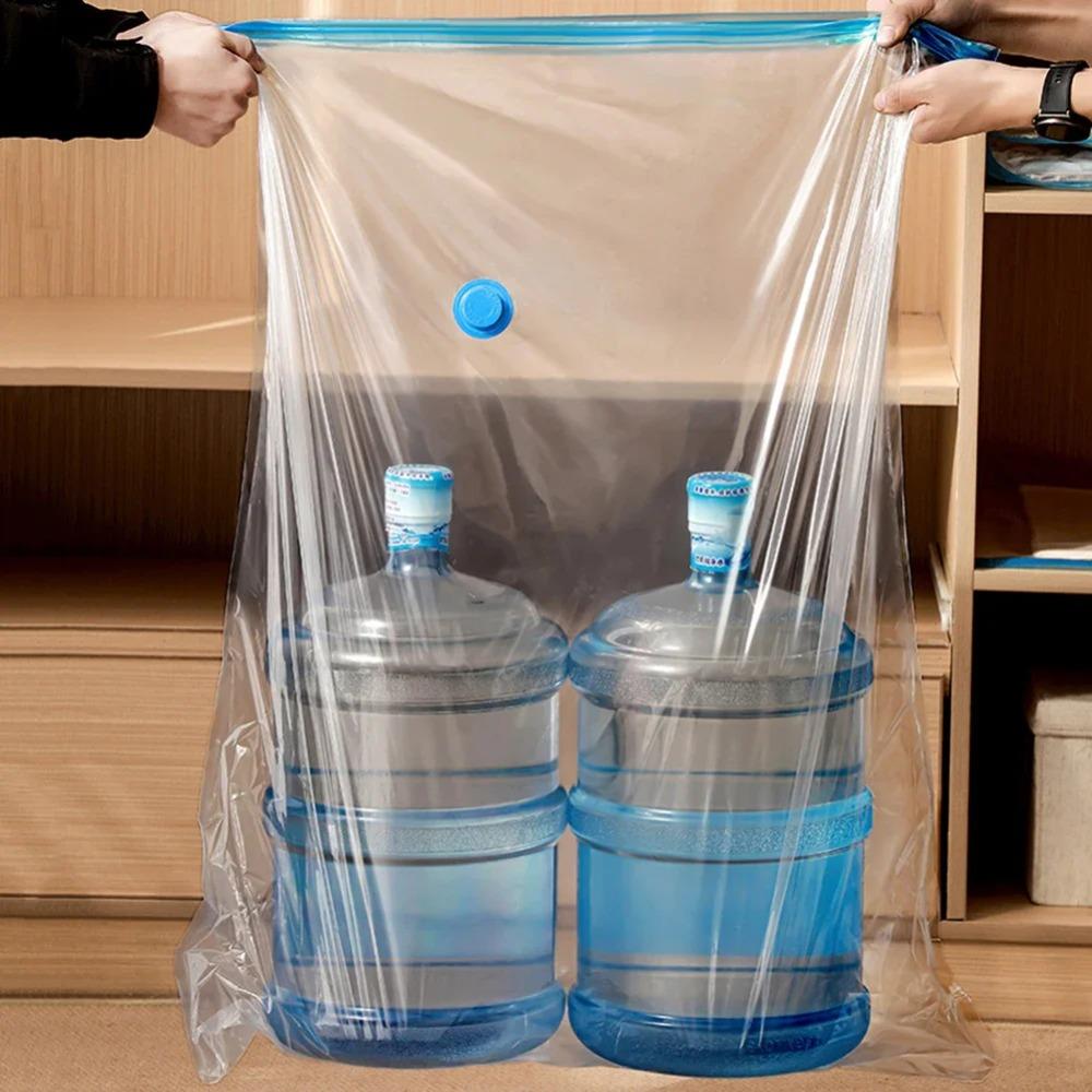 6 Stück Vakuum-Aufbewahrungsbeutel Platzsparer-Beutel Reise Wiederaufladbare Luftpumpe Verschiedene Siegelbeutel-Pumpe für Kompress Kleidung Decke Gepäck