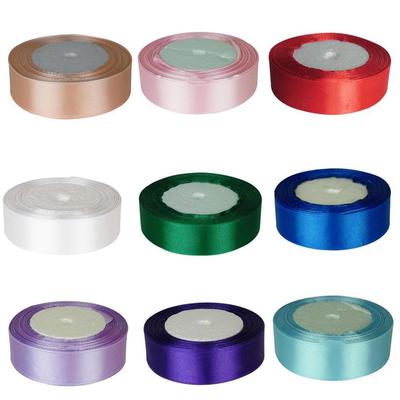 Nastro di raso di colore largo da 1 pollice per cucire 25 metri di decorazione per forniture per feste di compleanno di nozze