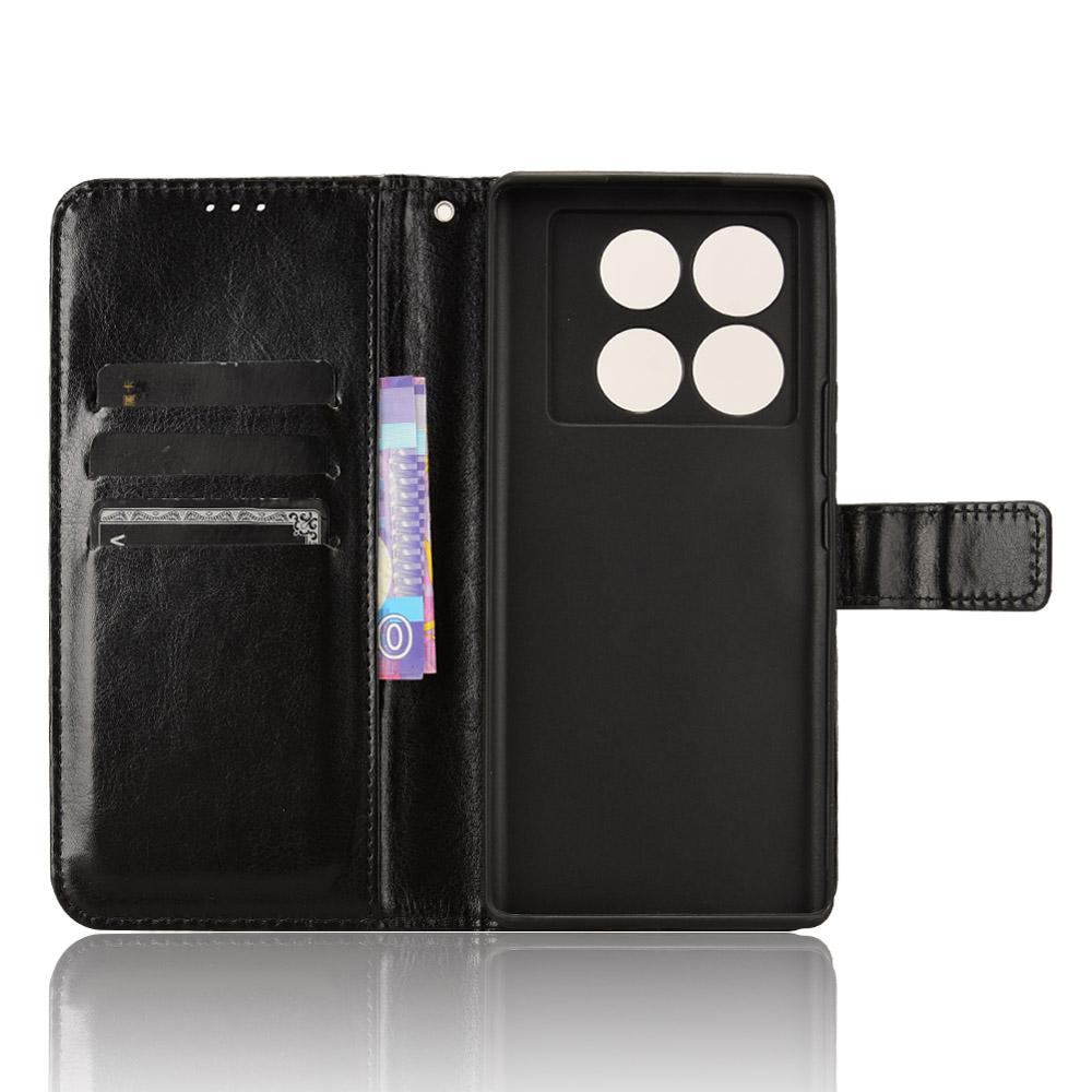 Etui dla Infinix Note 40 5G X6852 PU Skóra Tekstura Crazy Horse Pokrowiec na telefon z portfelem