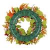Fall Pumpkin Wreath Front Door Autumn Maple Leaf Harvest Realistic Simulation Wreath Indoor Outdoor Thanksgiving Home Decor