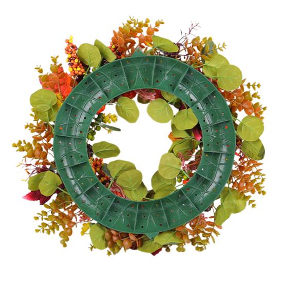 Fall Pumpkin Wreath Front Door Autumn Maple Leaf Harvest Realistic Simulation Wreath Indoor Outdoor Thanksgiving Home Decor