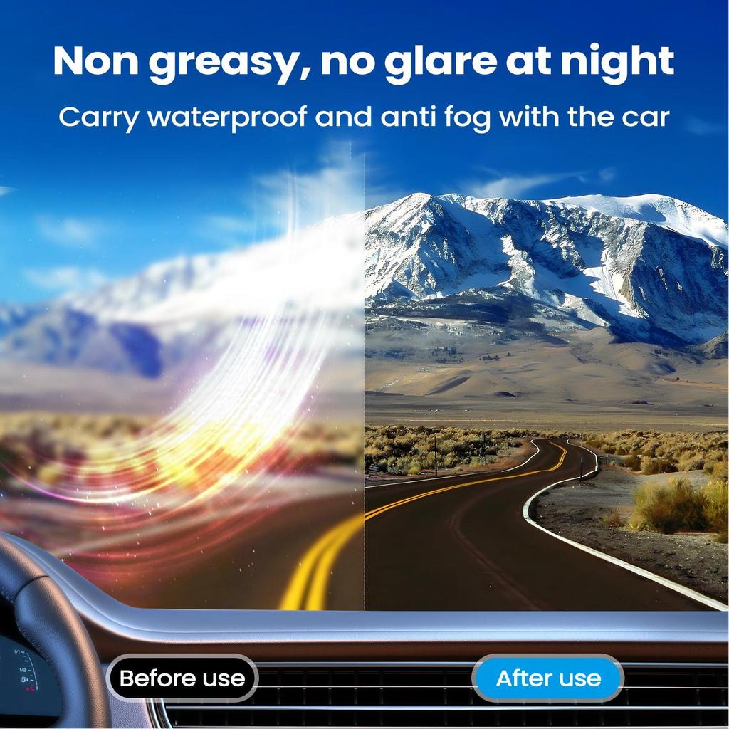 120ml Car Windows Anti-Fog Spray Long-Lasting Rain Repellent Clear Vision for Windshield, Driving in Rainy & Humid Weather