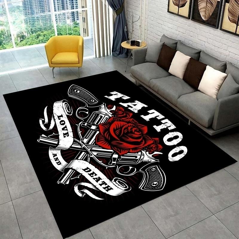 Tattoo Studio Carpet Mystic Witchcraft Carpet for Living Room Decorations Sofa Table Large Area Rugs Tattoo Studio Doormat Decor