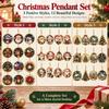 Pearl Christmas Hanging Ornaments Acrylic Board Rhinestone Decoration Set  Fireplace Wreath