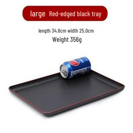 Japanischer Stil Kunstholzmaserung Kunststoff Tablett - Rechteckige Servierplatte für Restaurants und BBQ-Shops