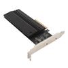 NVMe PCIe Adapter Card 2 Port M.2 NVMe To PCIe 4.0 X8 Card with Aluminum Heat Sink M.2 To PCI Express SSD Expansion
