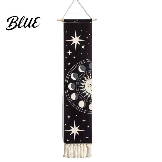 Bohemian Style Wall Star Prints Cotton with Tapestry Soft Hanging Fringed Sun Moon Unique Art