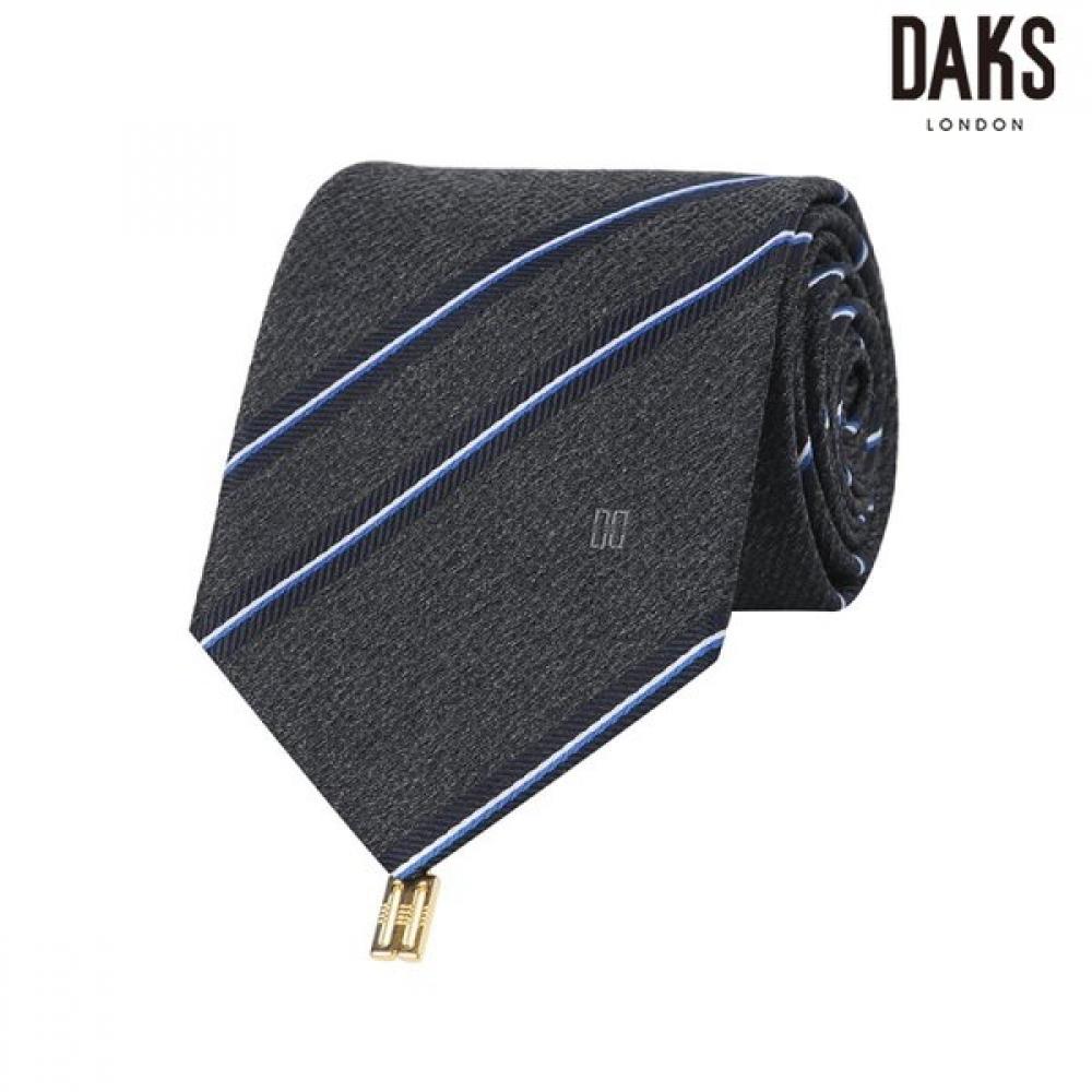 DakS Men S Grey Silk Blend regiMental Stripe Tie  Dmg1acf1010g1 Grey/000