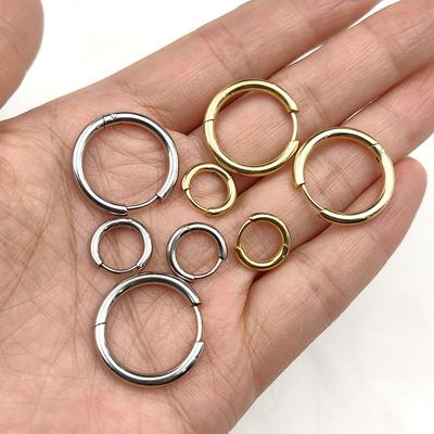 10pcs/Lot Stainless Steel Round Earring Hoop