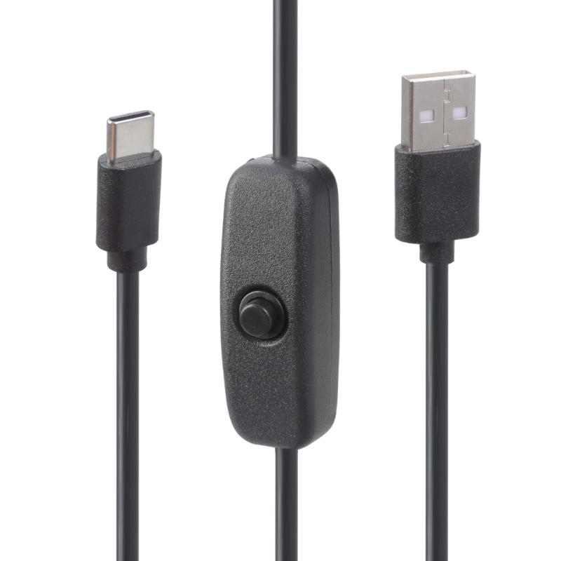 Power Cable with Switches USB Type C 5V 3A Fast Charging Cord Multipurpose USB Type C Charging Cord for Multiple Devices