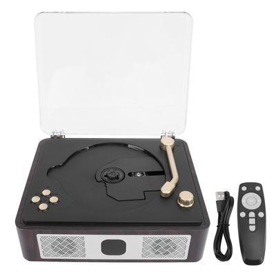 Vintage CD Player Dual HiFi Speaker BT Desktop CD Player Support SPDIF USB AUX Rechargeable Battery