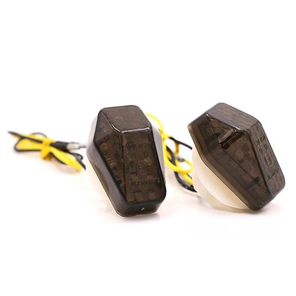 2 stk DC 12V motorsykkel LED blinklys Motor indikatorlampe Passer til Kawasaki Suzuki Yamaha Honda