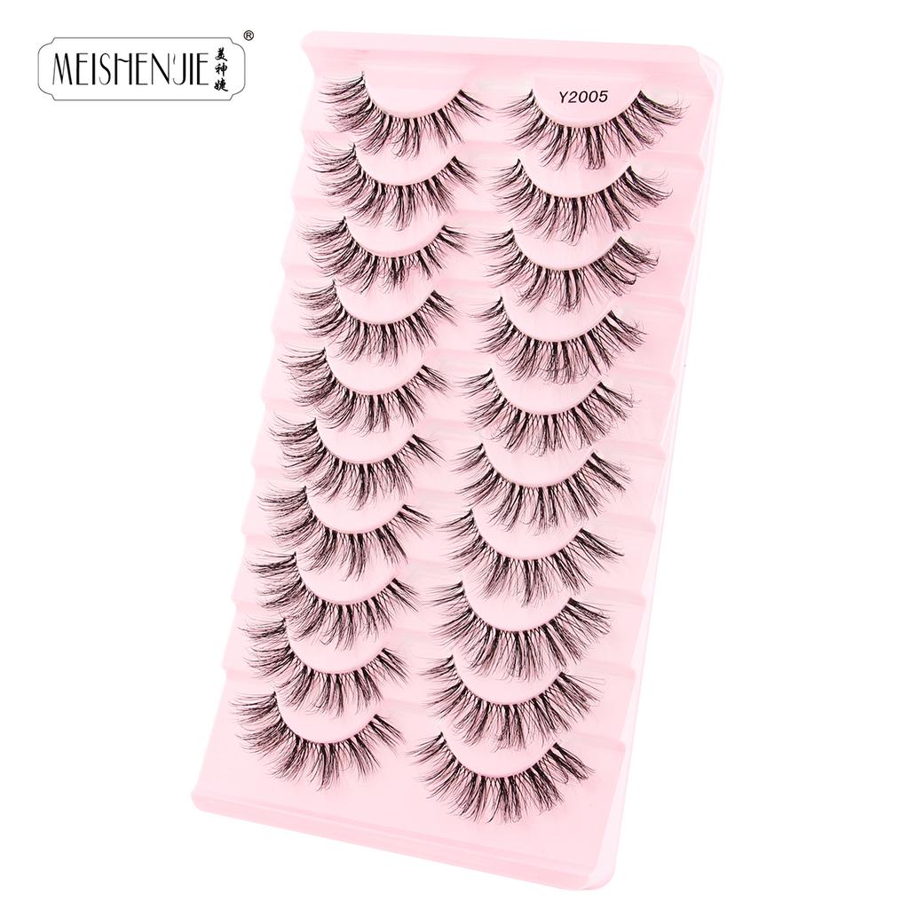 Faux Cils 6/10 Pairs False Eyelashes Natural Long Handmade Fluffy Fake Lashes Extension Makeup Tool 3D Mink Lashes Maquillaje