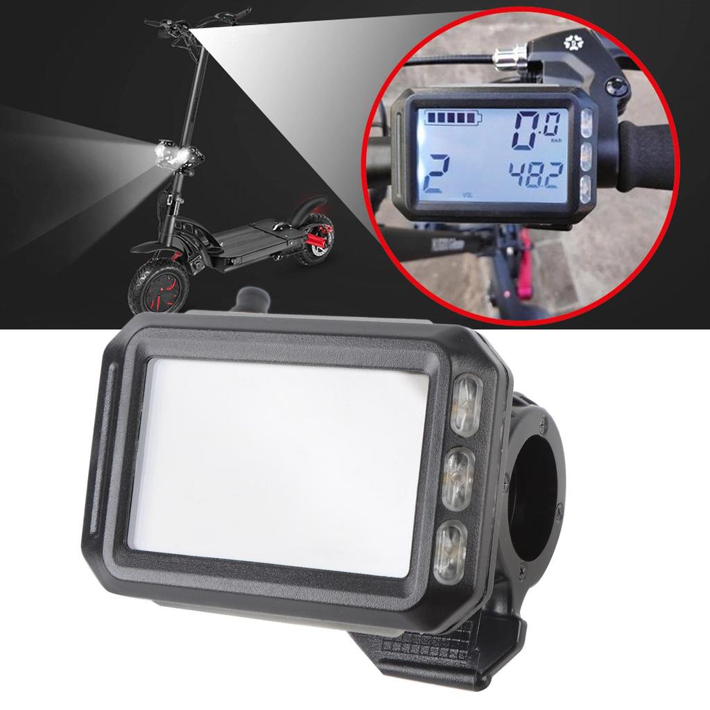 Electric Scooter LCD Meter 3 Buttons Water Proof 6Pin Male Connector Power Speed Display Dashboard F