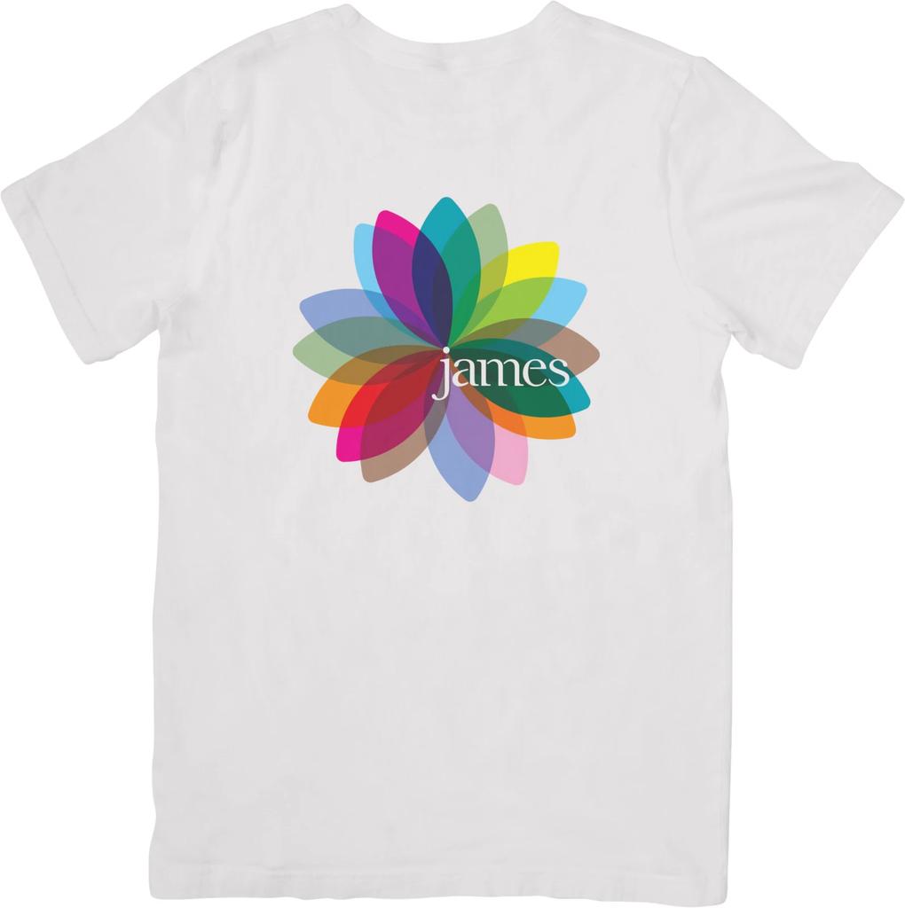 James Music Fit for Men & Women Quality Cotton T-Shirt White.