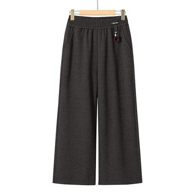 XUEXI Women's High-Waisted Casual Straight-Leg Pants for Mature Women