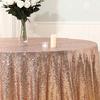 Tablecloth Round Shape Stunning Sequins Reusable Tablecloth Scratch-Resistant Breathable Stain-Resistant Table Cover