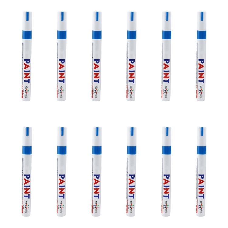 12 Pcs Permanent Markers Oil Based Paint Pen White Paint Marker Gold Marker Pen Quick-Drying Glass Pen