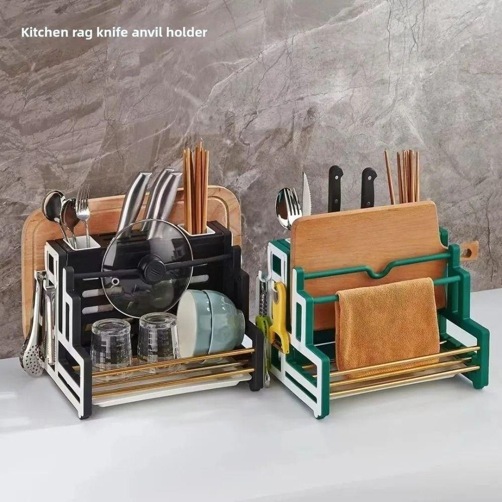 Breathable Cutting Board Storage Stand Thickened Board Spoon Fork Drying Rack Pot Cover Shelf  Dish