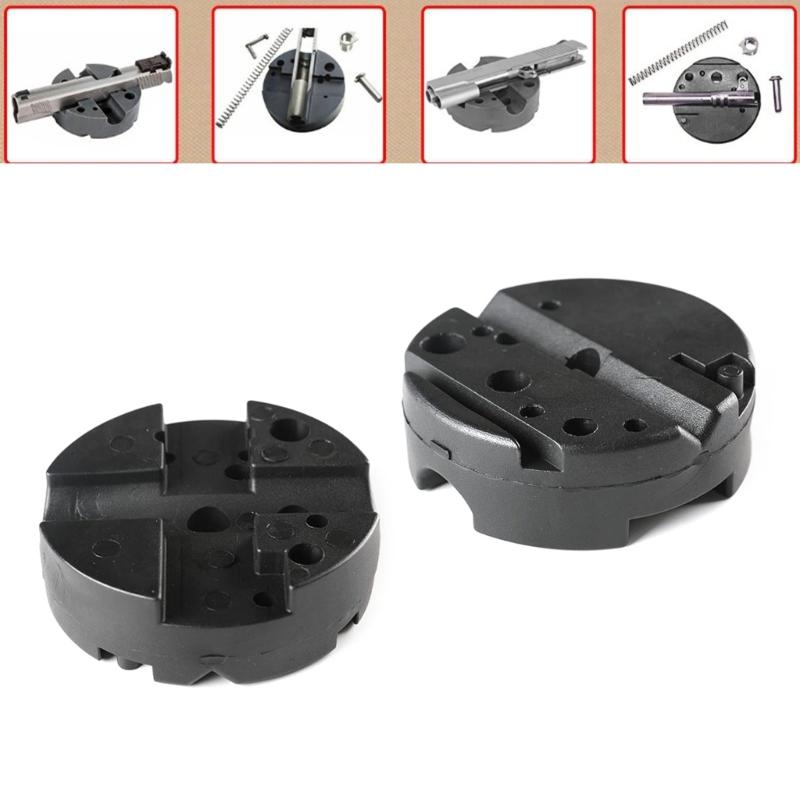 2Pieces Bench Block Non-Slip Guns Armorers Block Non Marring Universal for M1911 Guns Other Handguns Working Table