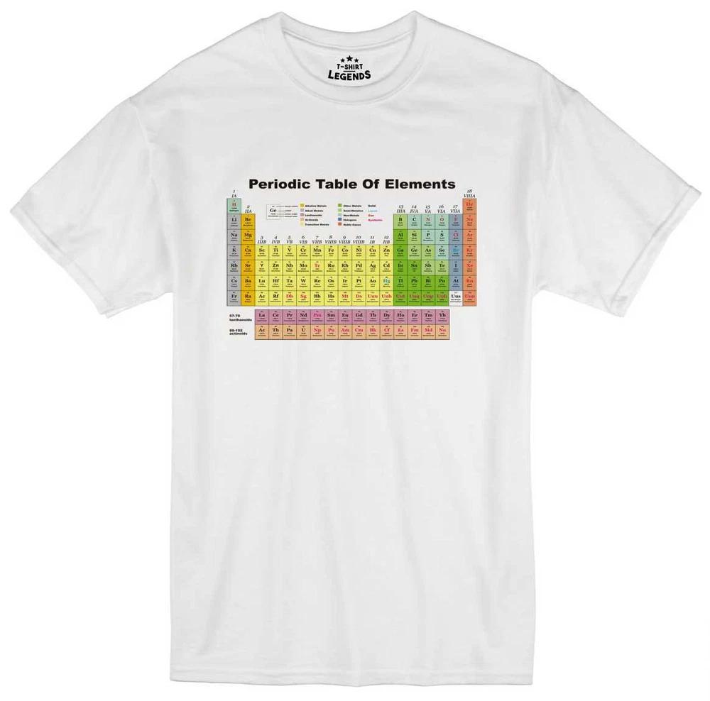 Science T Shirt Unisexs Periodic Table EleUnisexts Geek Nerd Regular Fit Ring Spun Tee S
