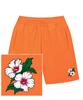 TRIPSHION Korean Flower Sweat Half Pants - Orange