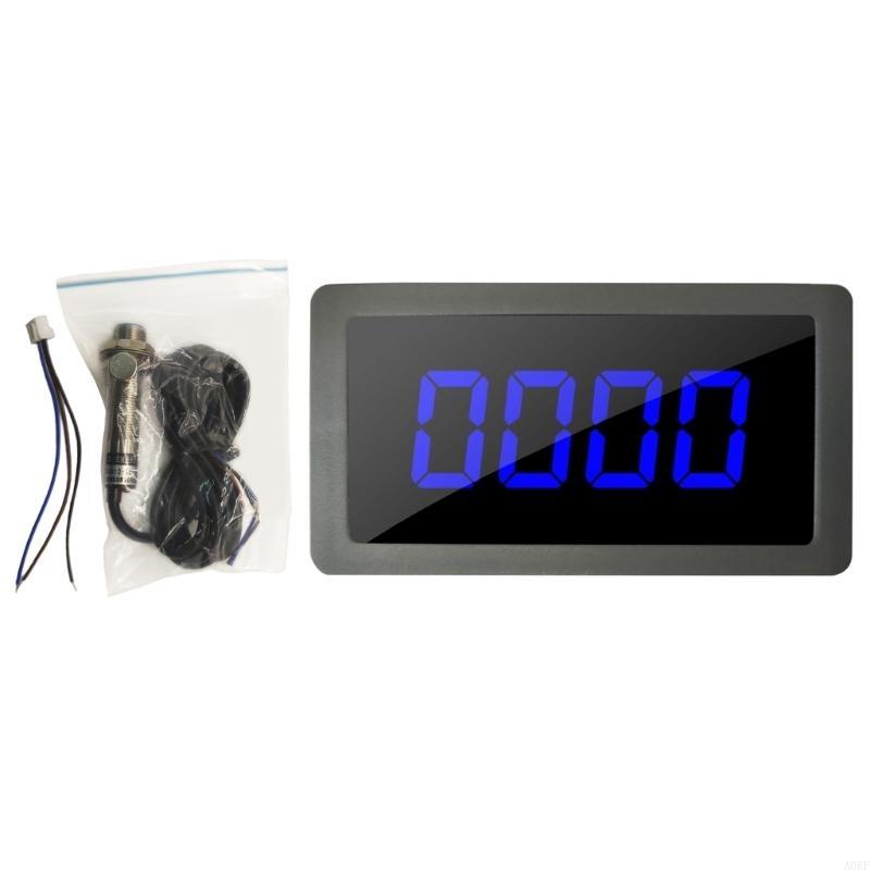 Digitaler LED-Drehzahlmesser Geschwindigkeitsmesser mit Hallsensorik & NPN-Näherungsschaltern Motordrehzahlmesser 220V für Drehmaschinen A0KF