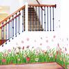 Removable Flower Wall Sticker Decal for Home Decor Bedroom Living Room Staircase Background Self Adhesive Peel and Stick Vinyl Art
