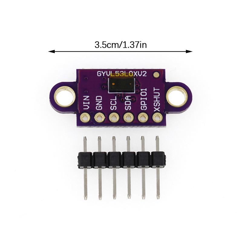 Vl53L0X Time-Of-Flight (Tof) Laser Ranging Sensor Breakout 940Nm Gy-530 Gy-Vl53L0Xv2 Laser Distance Module I2C Iic
