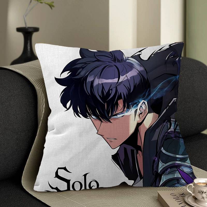 

Anime Solo Cartoon Leveling Pillow Gift Home Office Decoration Bedroom Sofa Car Cushion Cover Case 45x45 12x12Inch