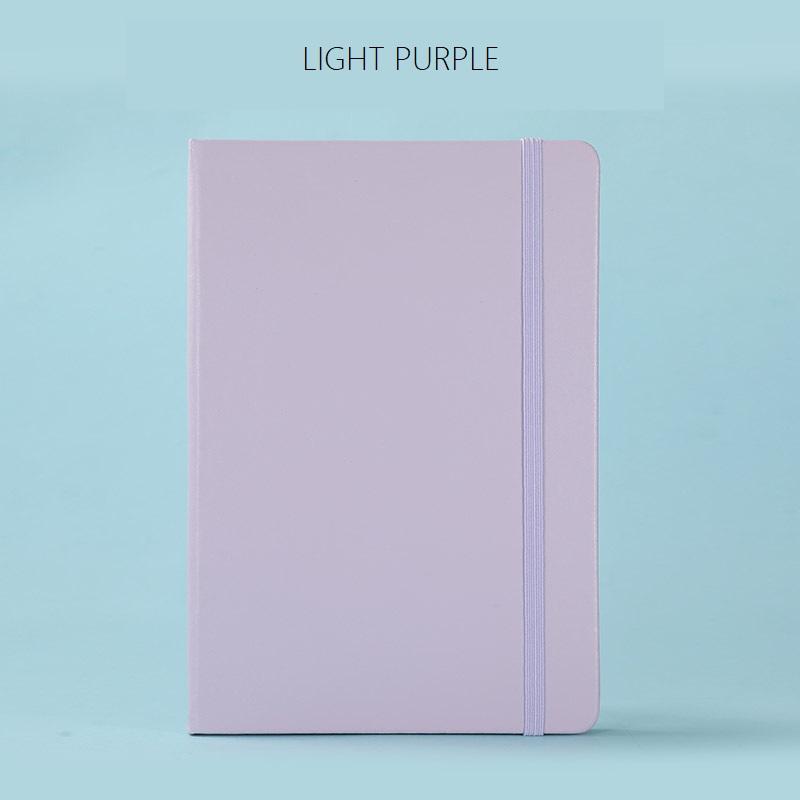 A5 Macaron Candy Color Ruled PU Leather Hardcover Elastic Closure Notebook