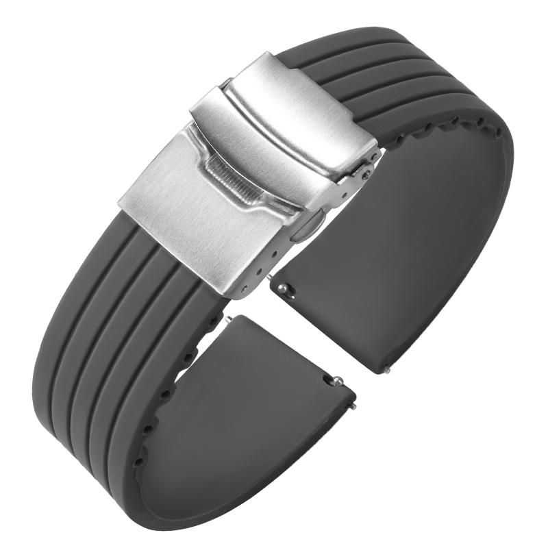 Silikonowy Pasek do Zegarka 18mm 20mm 22mm 24mm z Szybkim Mocowaniem do Huawei Watch GT4/GT3 46mm do Seiko do Omega do Fossil Gumowe Paski
