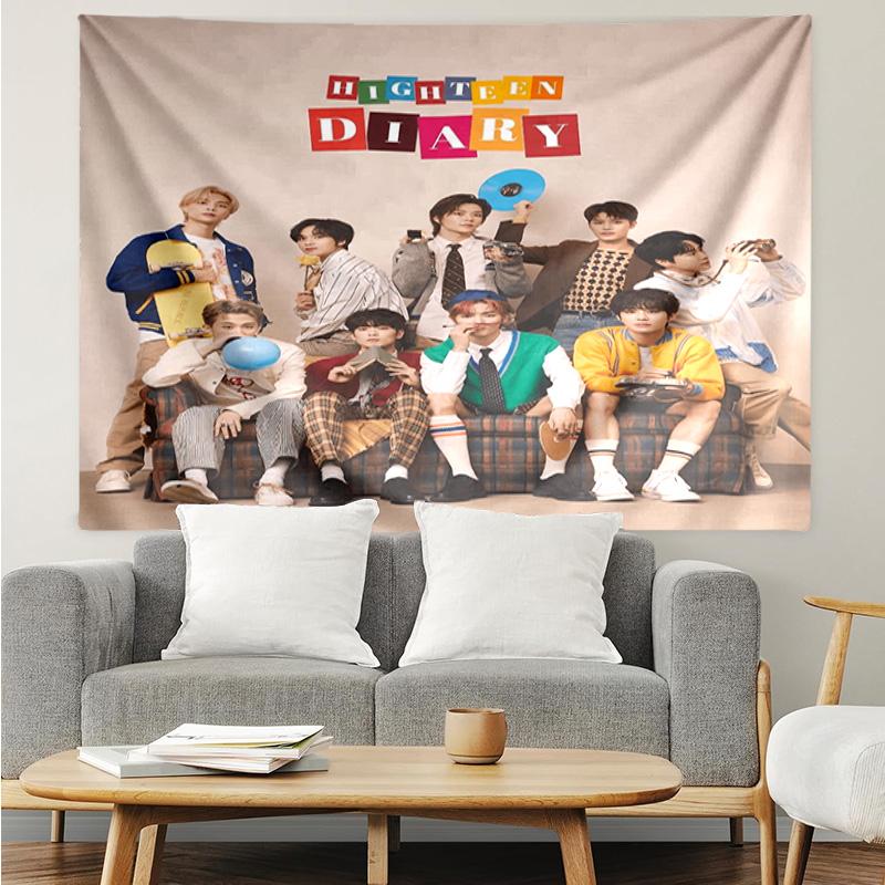Kpop Music Tapestry Hanging for Bedroom,Livingroom, Playroom,Decor Art Room Wall Tapestry Holiday and Birthday Gifts
