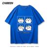 Chiikawa Cute Four-cell Pattern T-shirt Summer High Quality 100% Cotton T-shirt Casual Comfortable Loose Men's T-shirt