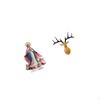 Nativity Scene Sculpture Acrylic Ornament Deer Head Statue Wall Decoration Standing