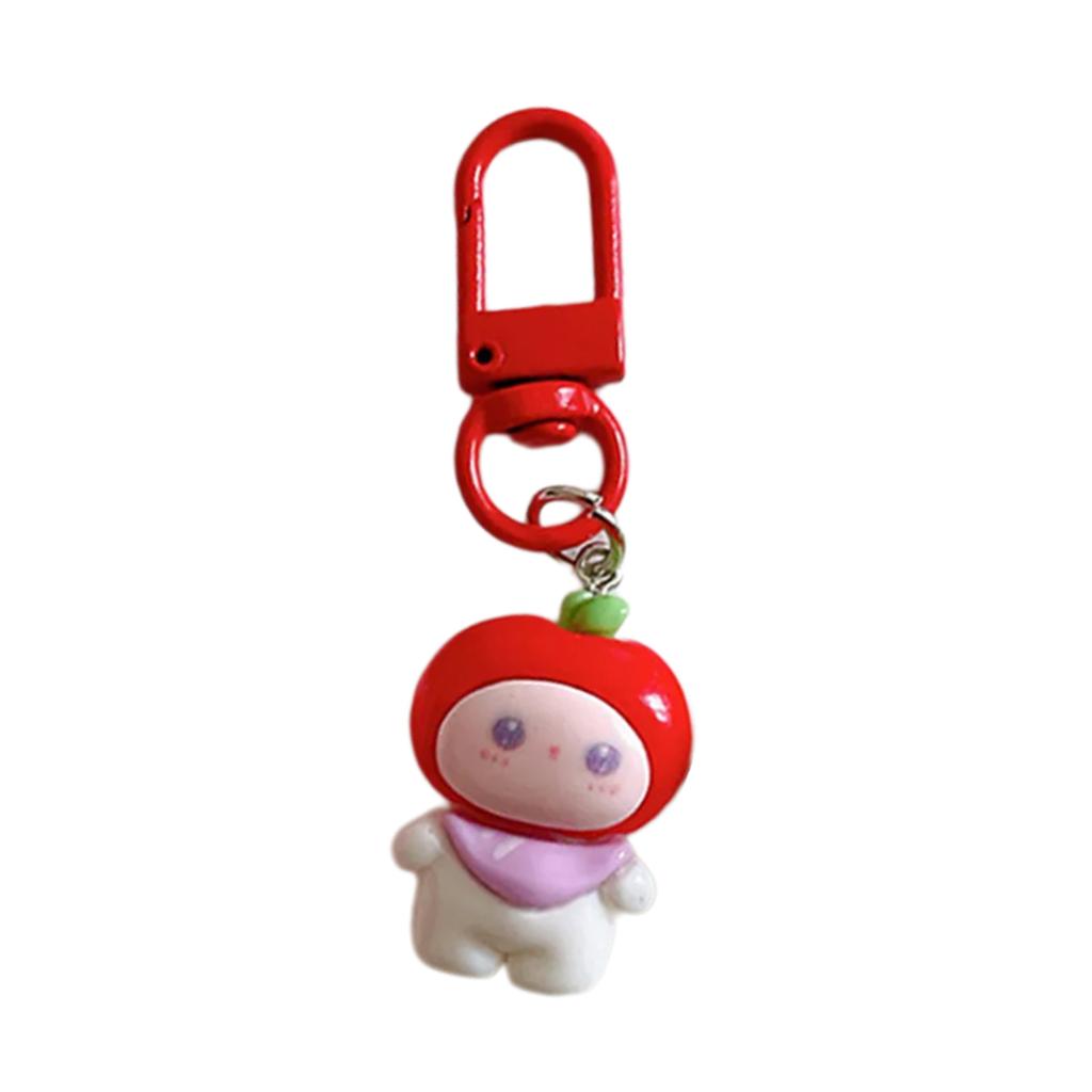 Cartoon Keychain Resin Fruit Baby Key Ring Bag Pendant Lightweight Key Holder Jewelry Accessories for Women Girls
