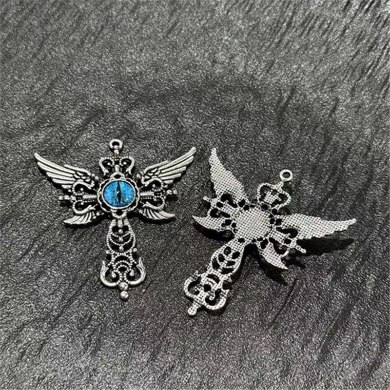European and American Devil's Eye Cross Fashion Necklace Fashion Men's Hip Hop Pendant
