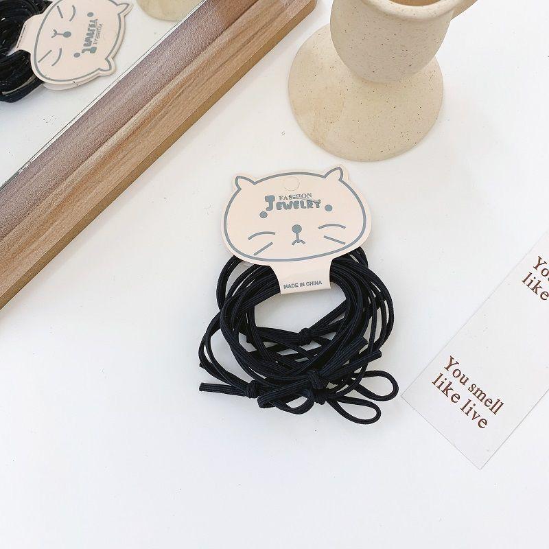 6-Piece Set of Korean Simple Bow Hair Ties 