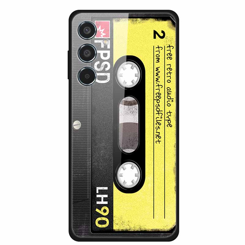 Glass Back Cover For Samsung Galaxy S24 FE Case S24FE Hard Tempered Glass Case For Samsung Galaxy M55 A16 Phone Case Soft Bumper